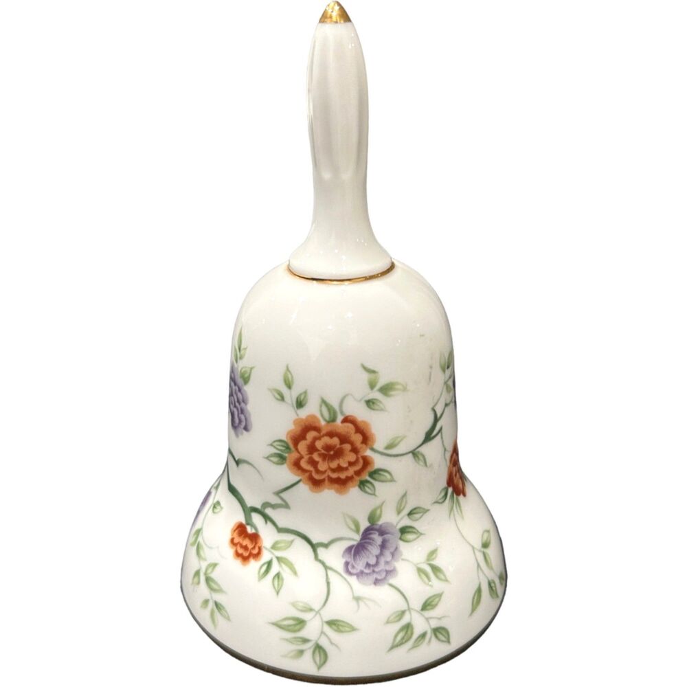 Vintage Royal Adderley Bone China Floral Bell Danbury Mint ~ 5.25"h